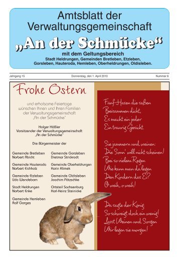 Amtsblatt Nr. 06 vom 01.04.2010 - Verwaltungsgemeinschaft "An der ...