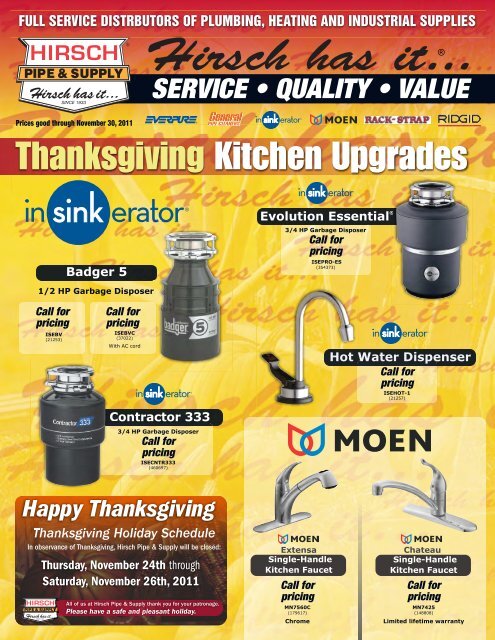 Thanksgiving Kitchen Upgrades -  Hirsch.com