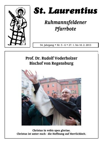 Der aktuelle Ruhmannsfeldener Pfarrbote (PDF) - Pfarrei ...