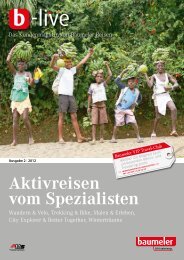 Aktivreisen vom Spezialisten - Baumeler