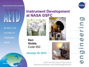 Instrument Development at NASA GSFC - Goddard Contractors ...