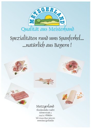 Spanferkel - Metzgerland Fleischprodukte GmbH