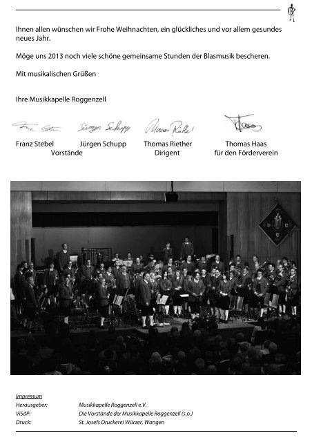 Die Roggenzeller Bigband - Musikkapelle Roggenzell