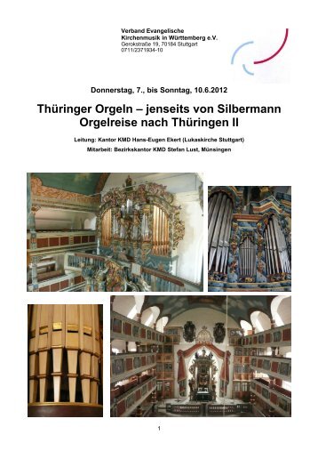 Thüringer Orgeln - Lukaskantorei Stuttgart