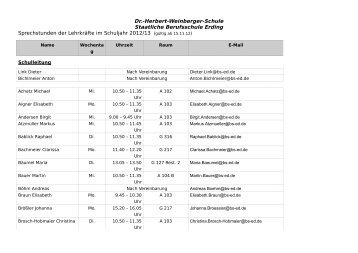 Dr.-Herbert-Weinberger-Schule Staatliche Berufsschule Erding ...