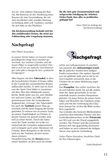 ++Pfarrnachrichten Nr. 81 von Juli bis ... - St. Peter und Paul