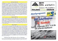 15. Dezember 2012 – EHCS – SC Küsnacht - EHC Schaffhausen