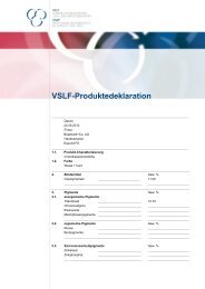 Vslf-Produktedeklaration - Bosshard Farben