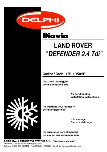 LAND ROVER "DEFENDER 2.4 Tdi" - molpir