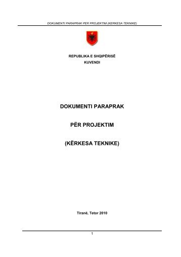 Dokumenti Paraprak për Projektim 29.11.2010 1339 - Kuvendi ...