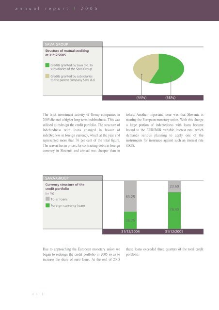 Annual report 2005 - Sava dd