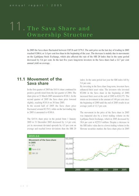 Annual report 2005 - Sava dd