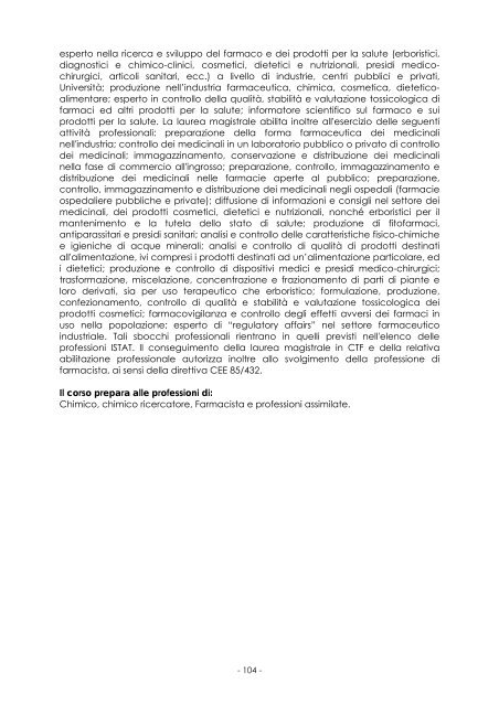 FACOLTÀ DI FARMACIA Anno Accademico 2010/2011