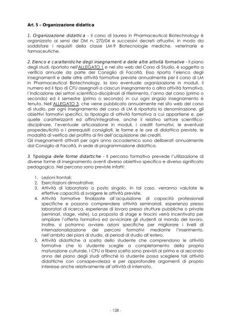 FACOLTÀ DI FARMACIA Anno Accademico 2010/2011