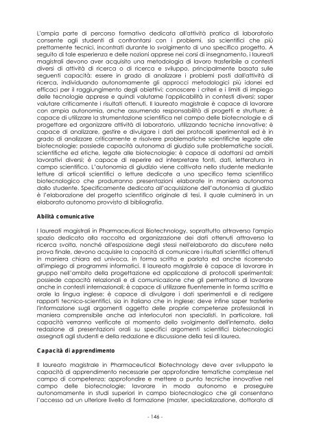 FACOLTÀ DI FARMACIA Anno Accademico 2010/2011