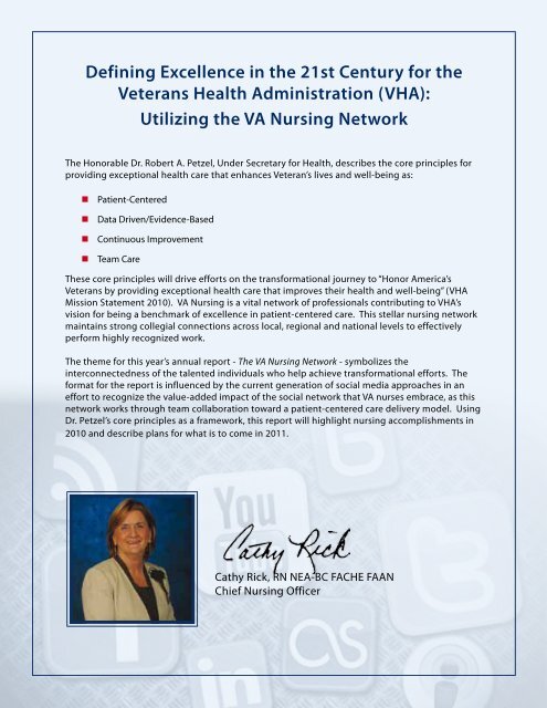 ONS Annual Report 2010 - US Department of Veterans Affairs