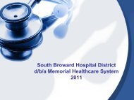 Overview of South Broward Hospital District