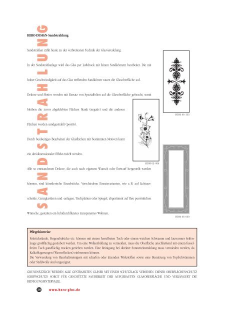 Prospekt HERO-DESIGN - Hero-Glas