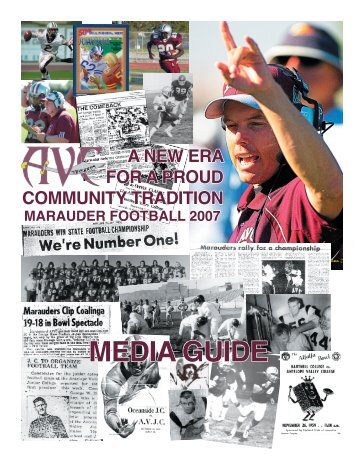 Football Media Guide - Antelope Valley College Marauder Athletics