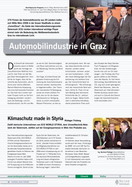 Steiermark Report April 2008 - einseitige Ansicht - Kommunikation ...