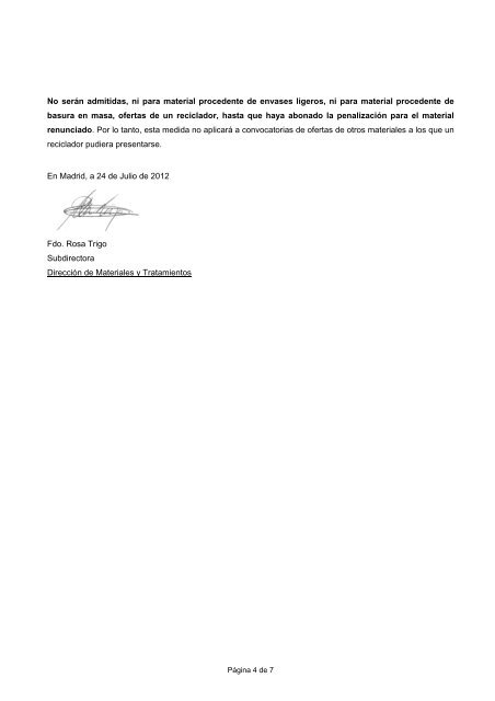 CONVOCATORIA OFERTAS PLASTICOS/HDPE RSU ... - Ecoembes