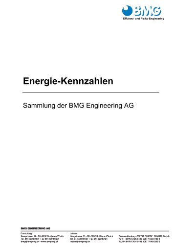 Energie-Kennzahlen - BMG Engineering AG
