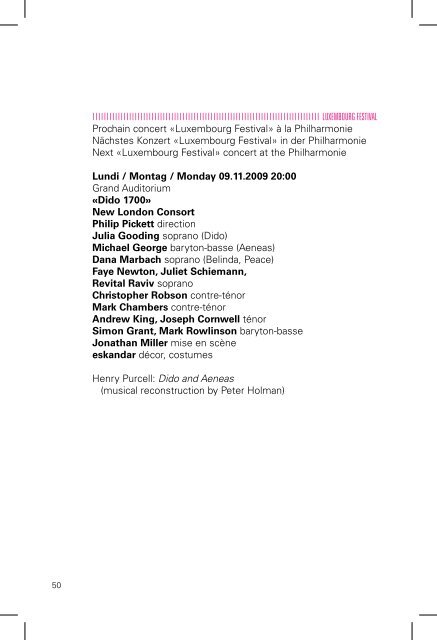 Abendprogramm (PDF) - Philharmonie Luxembourg