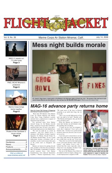 Mess night builds morale - Marine Corps Air Station Miramar