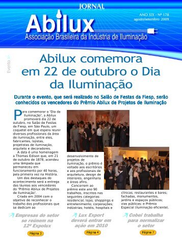 Abilux comemora em 22 de outubro o Dia da Iluminação