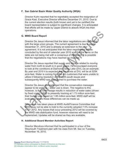 Special Board Meeting Packet - Three Valleys Municipal Water District