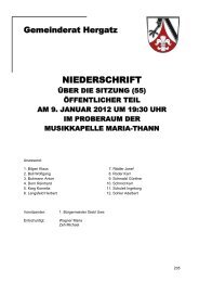 Protokoll der Sitzung Nr. 55 vom 09.01.2012 - Gemeinde Hergatz