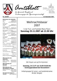 Gemeindeblatt Nr. 24 vom  20. November 2007 - Gemeinde Hergatz