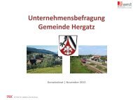 Auswertung der Ergebnisse in der Gemeinde Hergatz