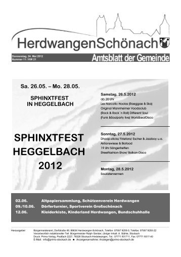 SPHINXTFEST HEGGELBACH 2012 - Herdwangen-SchÃ¶nach