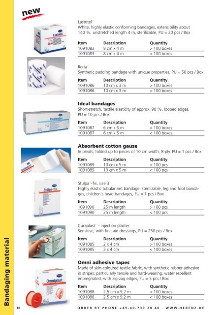 Medical and Laboratory Supplies Medical and Laboratory Supplies