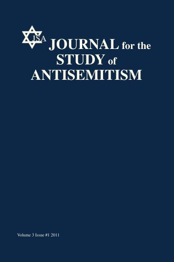 JOURNALfor the STUDYof ANTISEMITISM