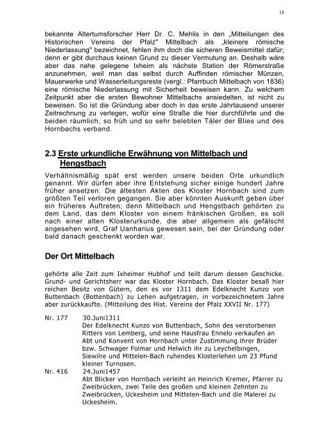 Schauen Sie sich unsere Chronik als PDF an - Mittelbach-Hengstbach