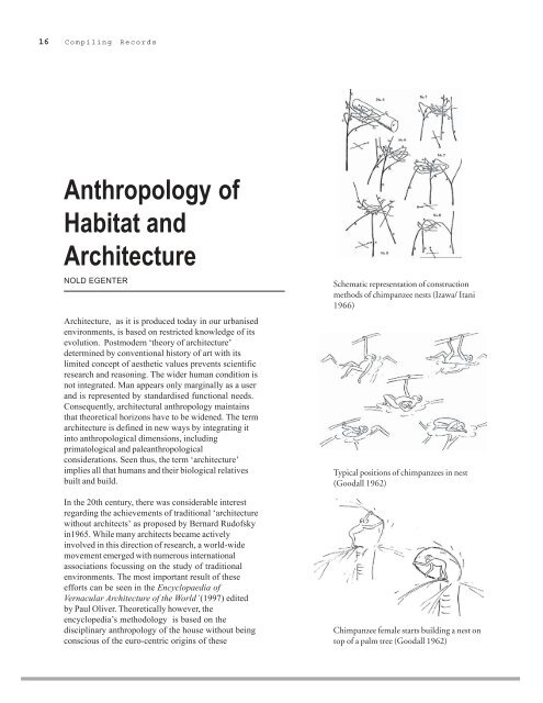 Anthropology Of Habitat And Architecture Worldcom