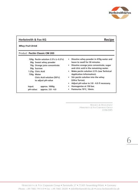 AWT Stabillisation Of Whey - Herbstreith & Fox