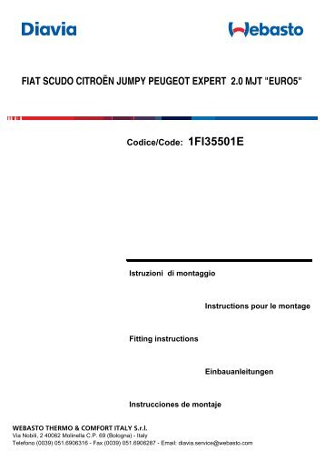 fiat scudo citroën jumpy peugeot expert 2.0 mjt "euro5" - Diavia