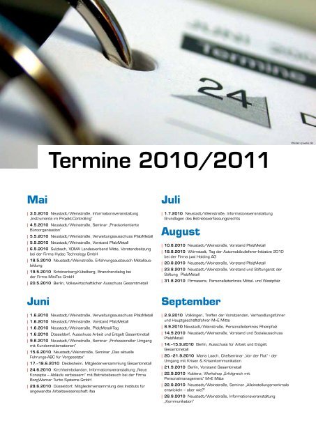 Geschäftsbericht 2010/2011 - PfalzMetall