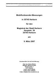 Ergebnisse der Messungen in Herborn und ... - Stadt Herborn