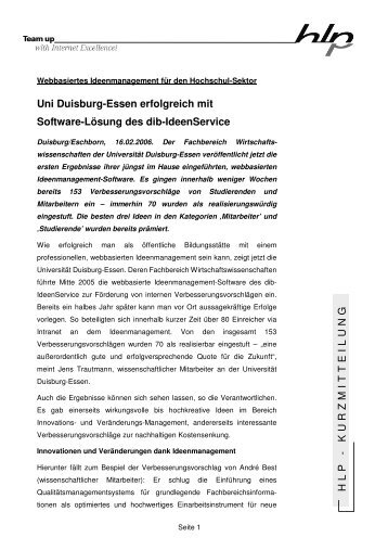 Zur Kurzpressemeldung - HLP Informationsmanagement  GmbH