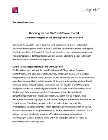 Die Meldung zum Download - HLP Informationsmanagement  GmbH