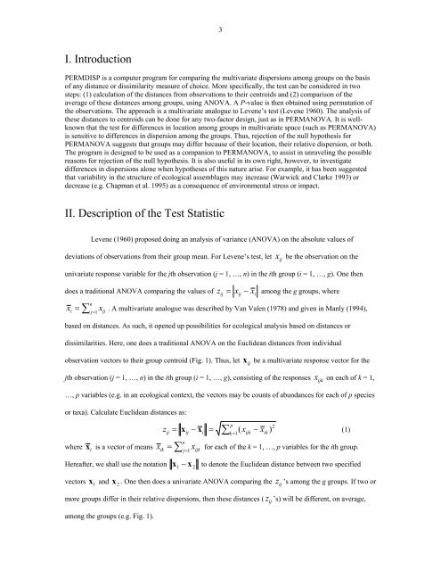 PERMDISP - Department of Statistics