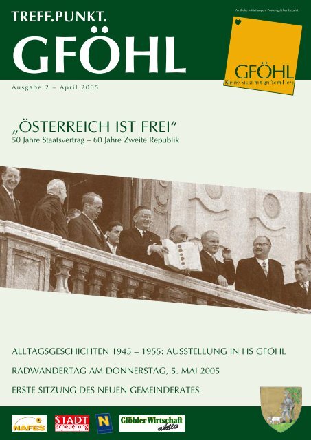 „ÖSTERREICH IST FREI“ - Stadtgemeinde Gföhl