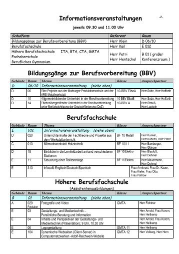 Programmblatt - Adolf-Reichwein-Schule