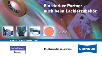 Ein starker Partner - auch beim Lackierzubehör. - Standox