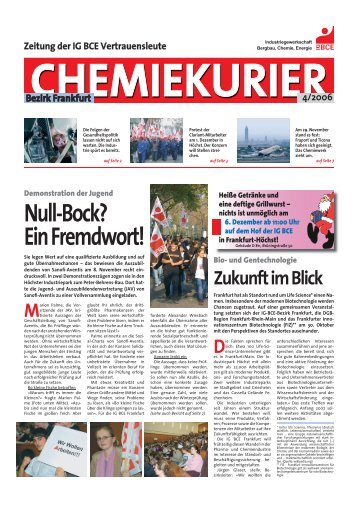 Null-Bock? Ein Fremdwort! - IG BCE - RHEIN-MAIN