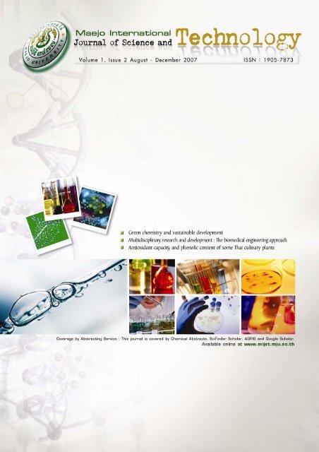 Full page photo print - Maejo International Journal of Science and ...